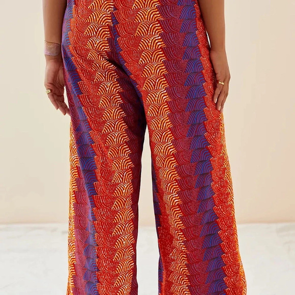 NWT Anthropologie Sika by Phyllis Taylor Abstract Wide-Leg Trouser 18W - Picture 9 of 9